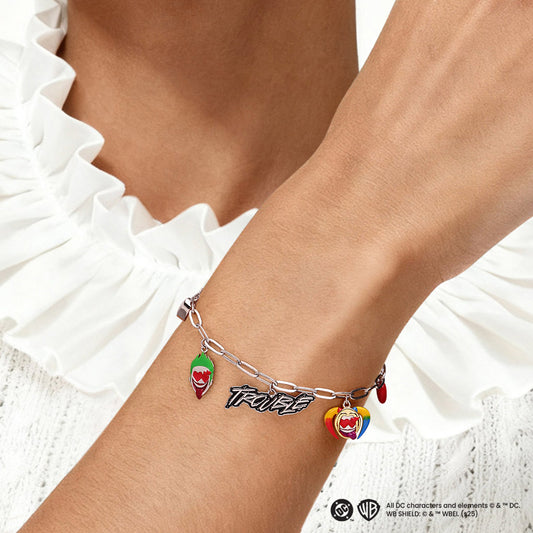 The Suicide Squad x Gnoce Harley Quinn & The Joker Trouble Heart Chain Bracelet_2