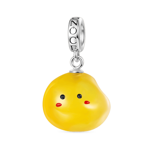 Gnoce Yellow Translucent Pet Stone Pendant Dangle Charm_1