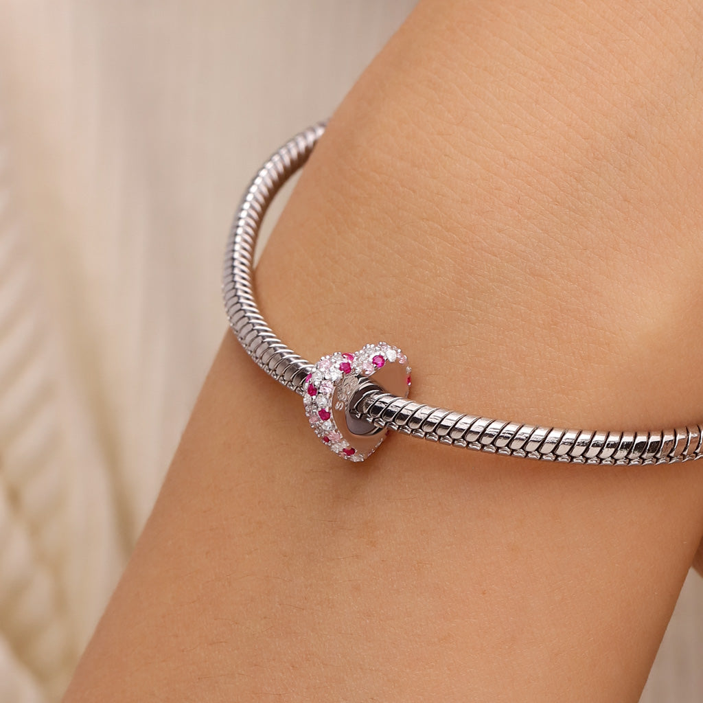 Gnoce Sparkling Pink Heart Stopper Charm_2