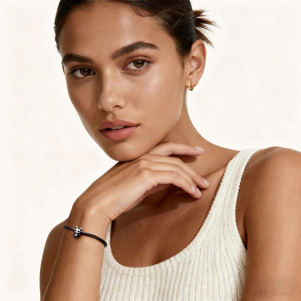 Gnoce Engravable Skull Cat Charm_4