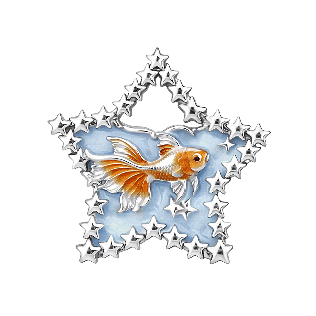 Gnoce Glow-in-the-Dark Dreamy Goldfish Star Charm_2