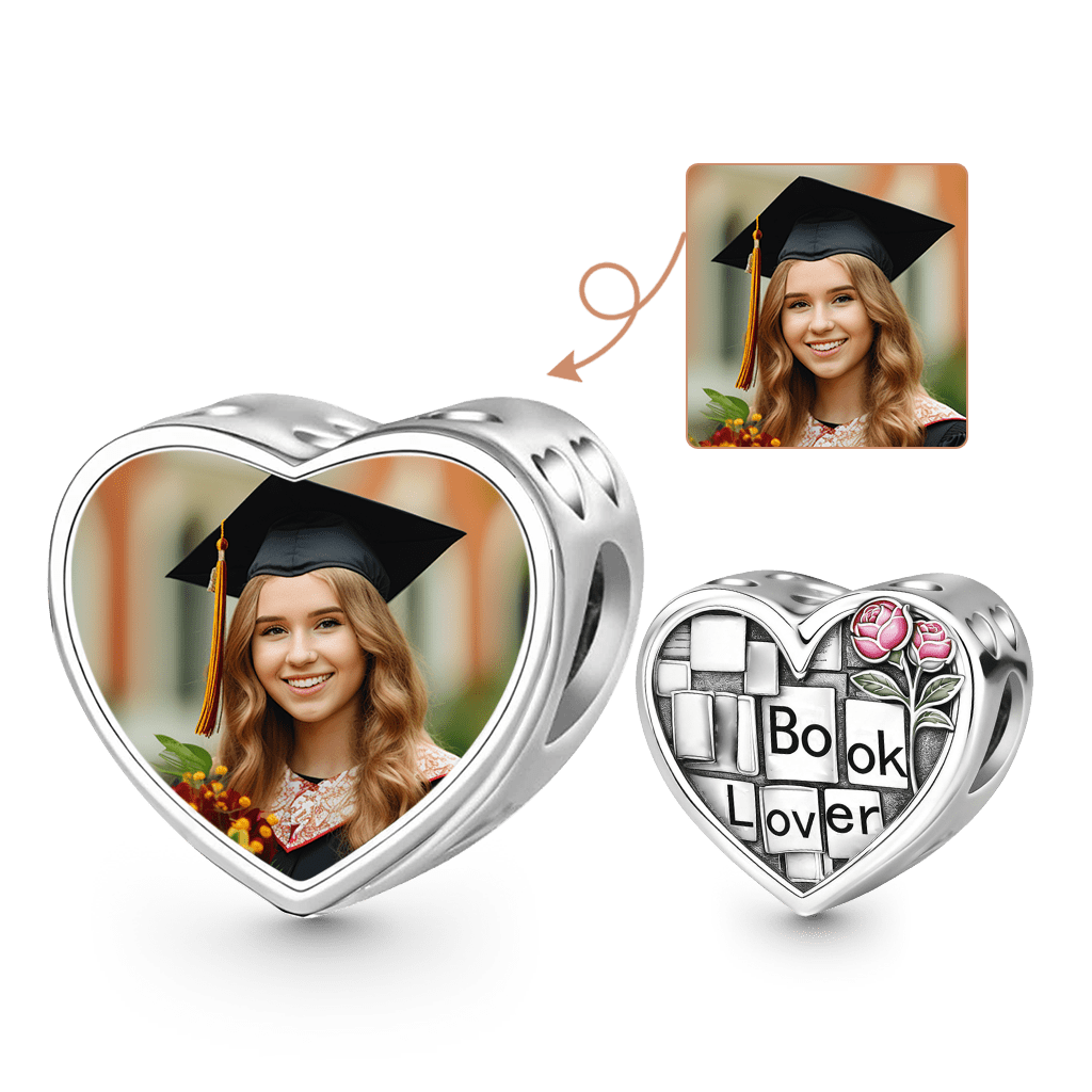 Gnoce Book Lover Personalized Photo Charm_1