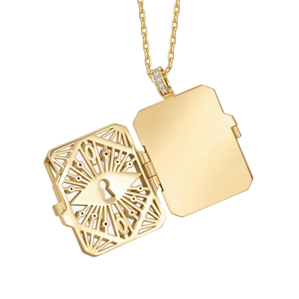 Gnoce Art Deco Engraved Locket Necklace_1