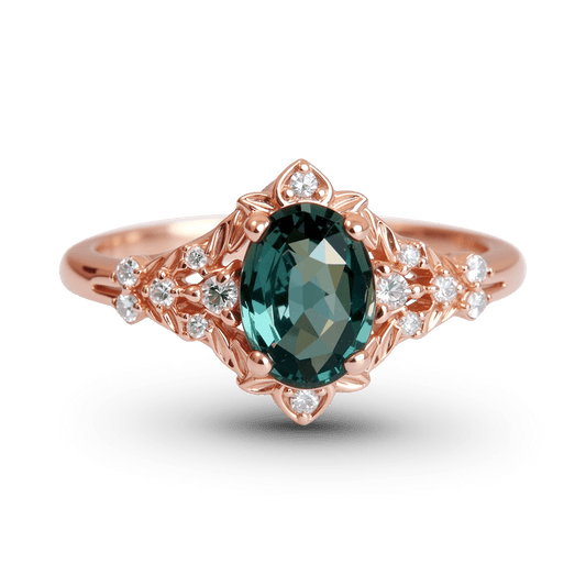 Gnoce Vintage Filigree Oval-Cut Engagement Ring_1