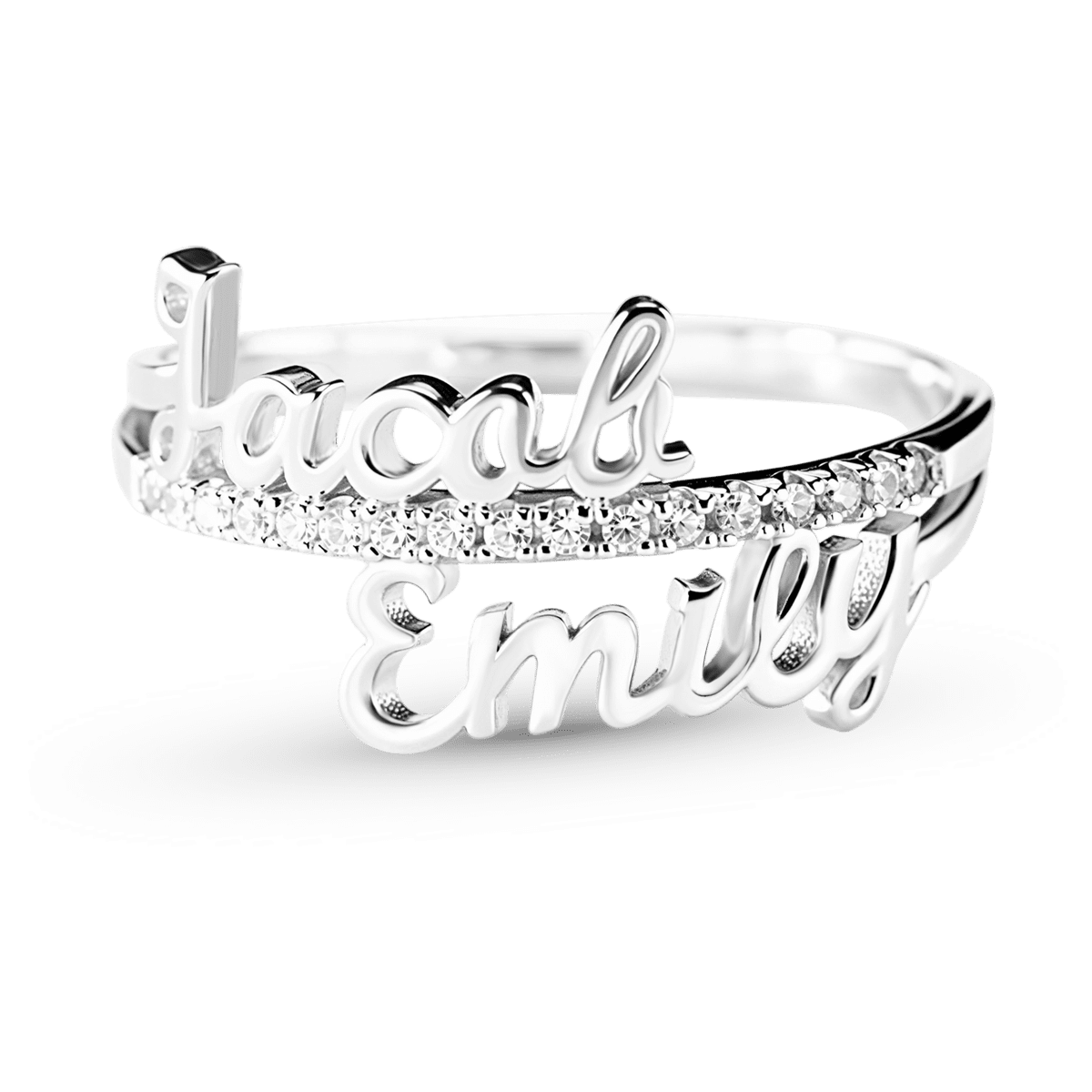 Gnoce Personalized Name Ring Custom Birthstone Family Ring_3