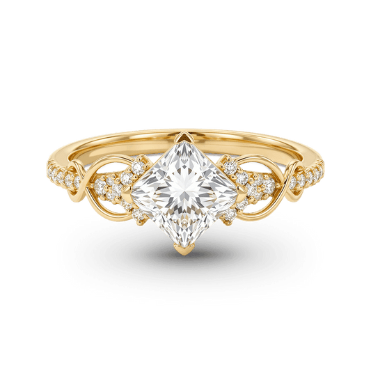 Gnoce Unique Twist Princess-cut Engagement Ring_1