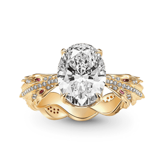Gnoce Twisted Band Oval-Cut Engagement Ring_1