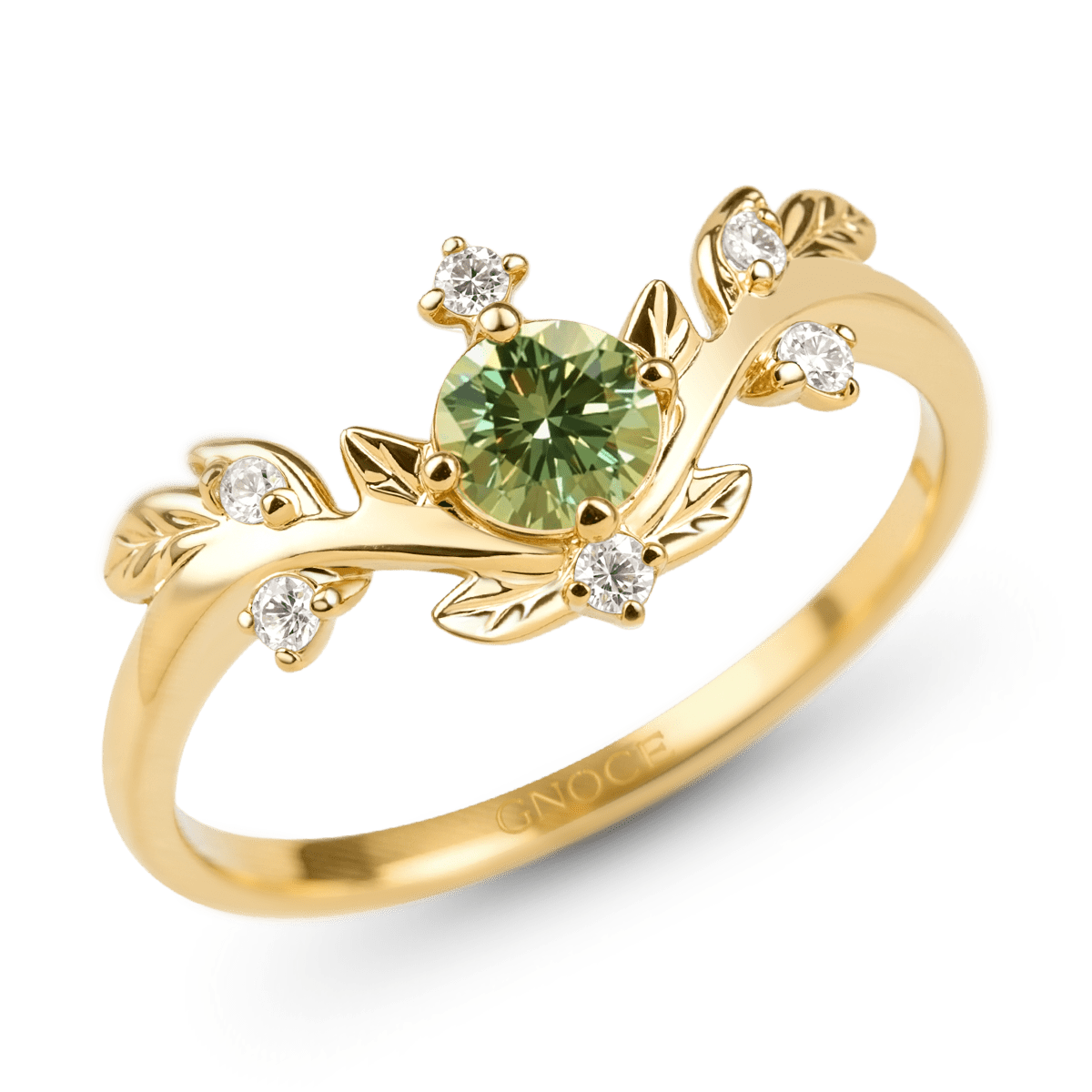 Gnoce Nature-Inspired Vine Round-Cut Engagement Ring_5