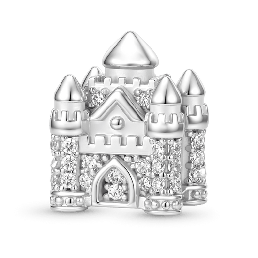 Gnoce Castle Charm Platinum-plated Silver Blend_1