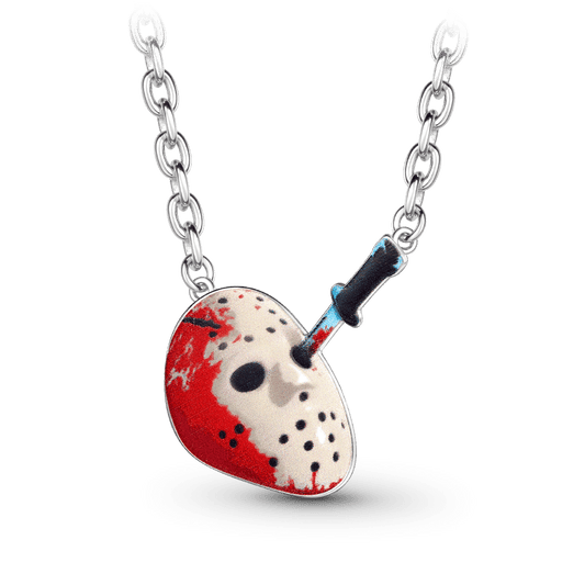 Gnoce Jason Voorhees Hockey Mask Necklace Platinum-plated Silver Blend_1