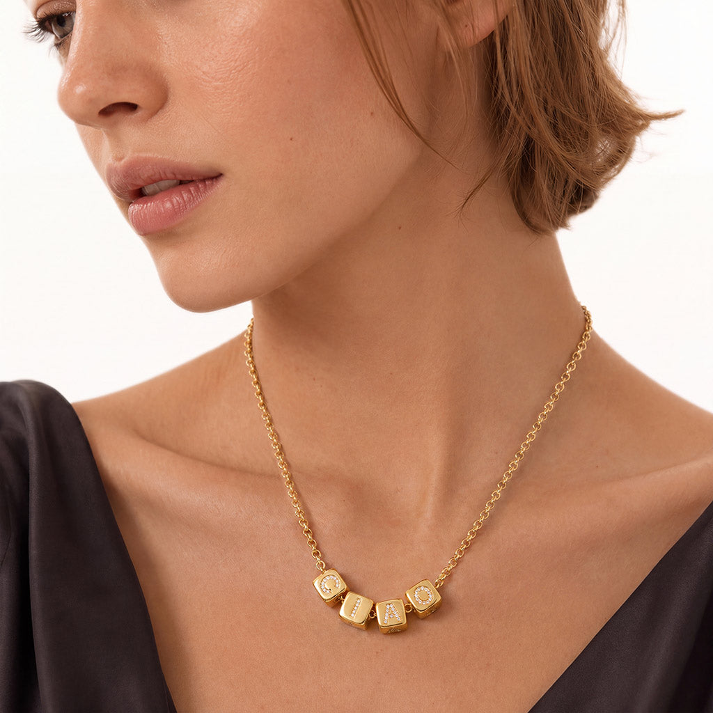 Gnoce Simple Initial Square Necklace_4