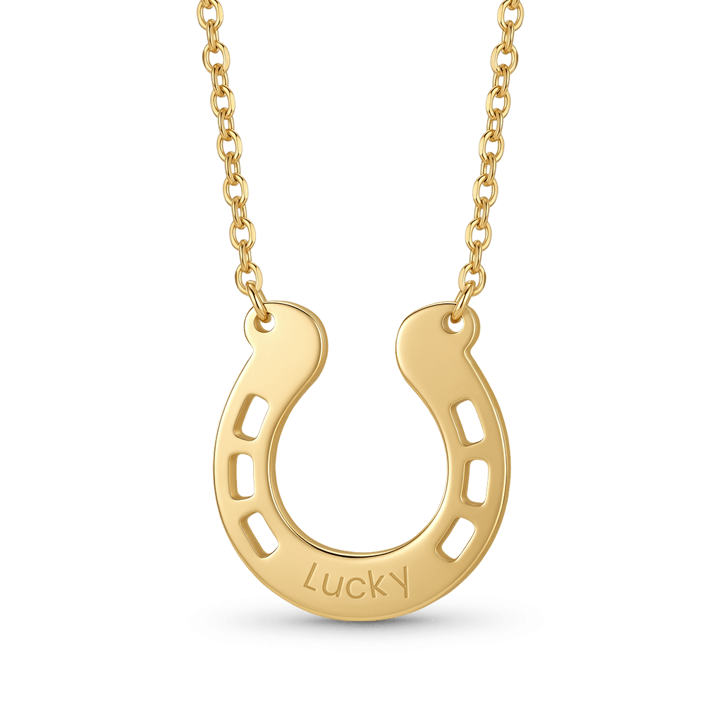 Gnoce Personalized Engravable Horseshoe Necklace_2