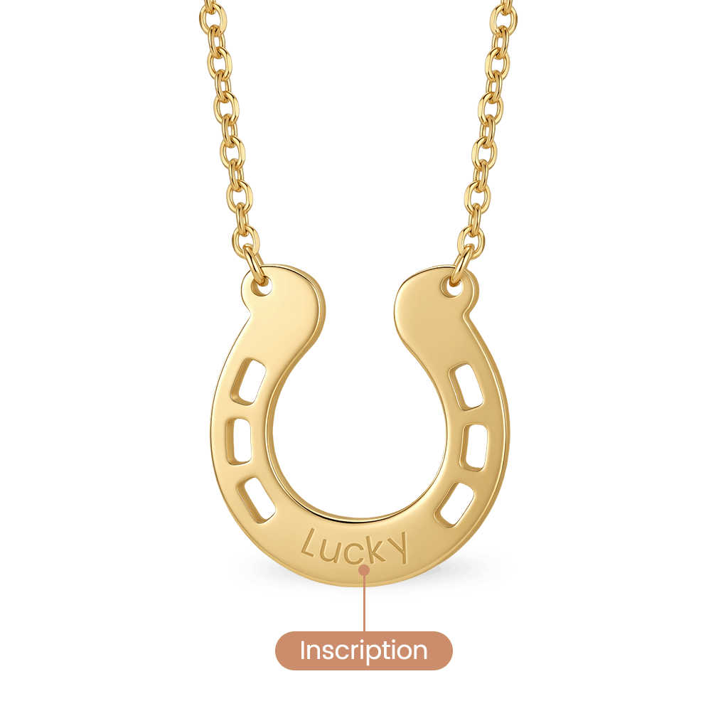 Gnoce Personalized Engravable Horseshoe Necklace_9