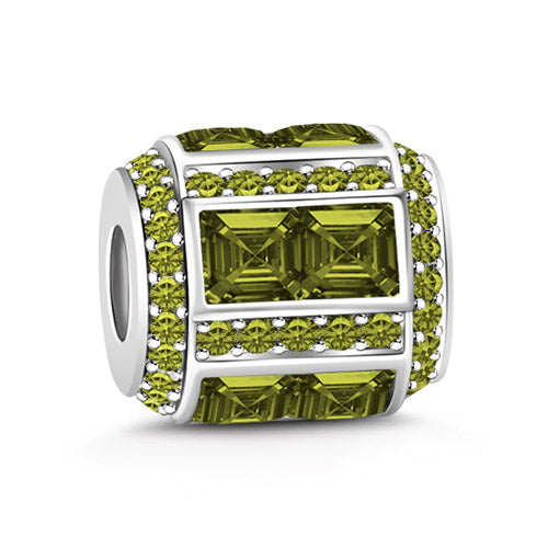 Gnoce "August Birthstone to Be Pride of Your Birth Month" Made of 925 Sterling Silver Peridot  Birthstone Charm_1