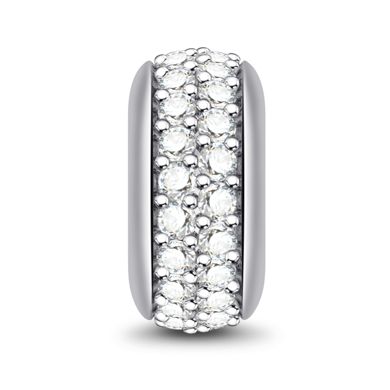 Silver Stopper Sterling Silver inlaid with White Round Stones_1