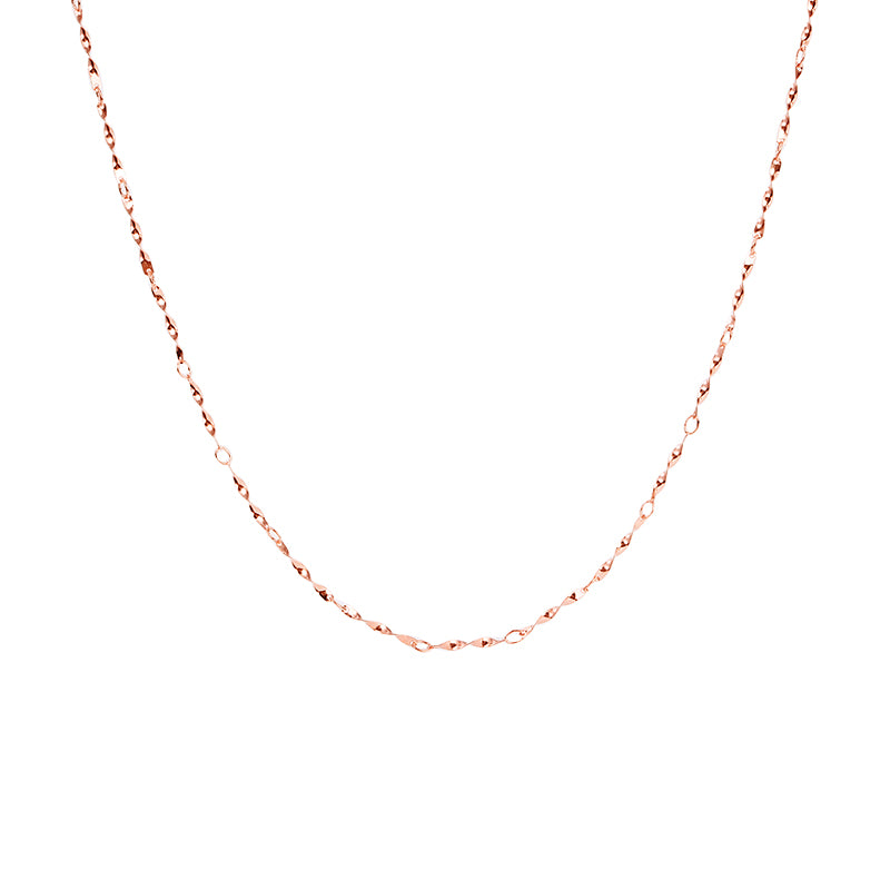 Gnoce "Chain of Love for Someone Special" 925 Sterling Silver Gold/Rose Gold Plating Can Adding A Pendant Or Charm Gold Cable Chain Neckalce_3