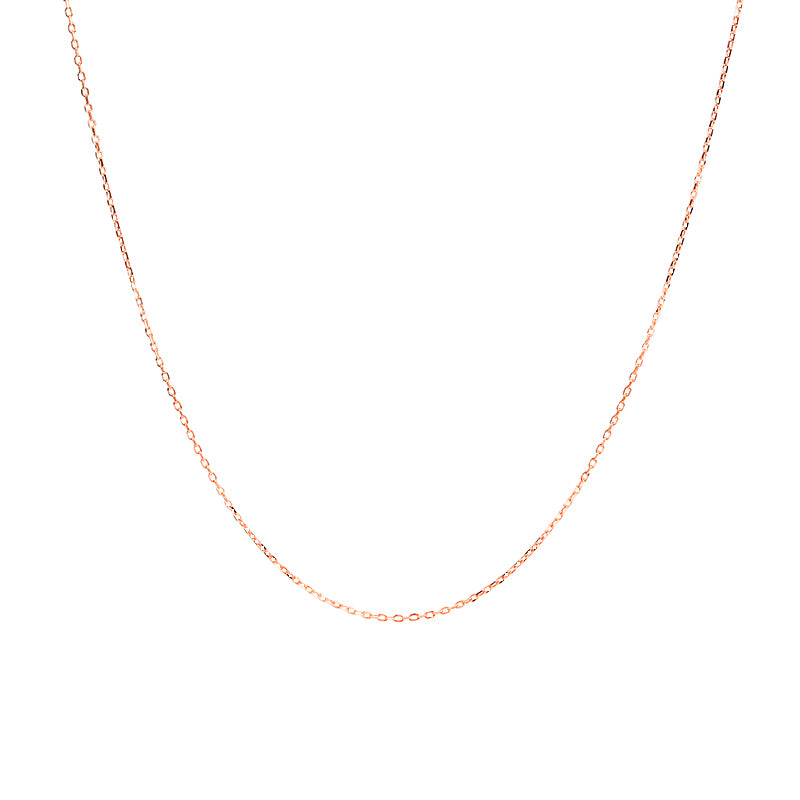 Gnoce "Sweety Love" 925 Sterling Silver Gold/Rose Gold Plating Can Adding A Pendant or Charm Gold Rolo Chain Neckalce_1