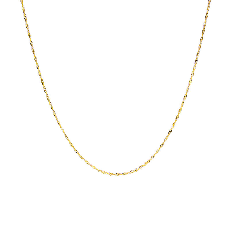 Gnoce "Endless Rode for Happiness" 925 Sterling Silver Gold/Rose Gold Plating for Adding A Pendant or Charm Bead Gold Chain Necklace_1