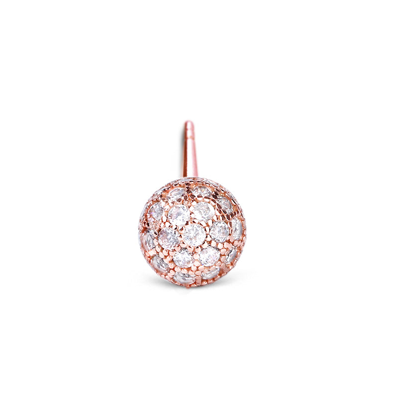 Gnoce "Someone Like You" Sterling Silver Basic Stud Earring 18k Rose Gold Plated_2