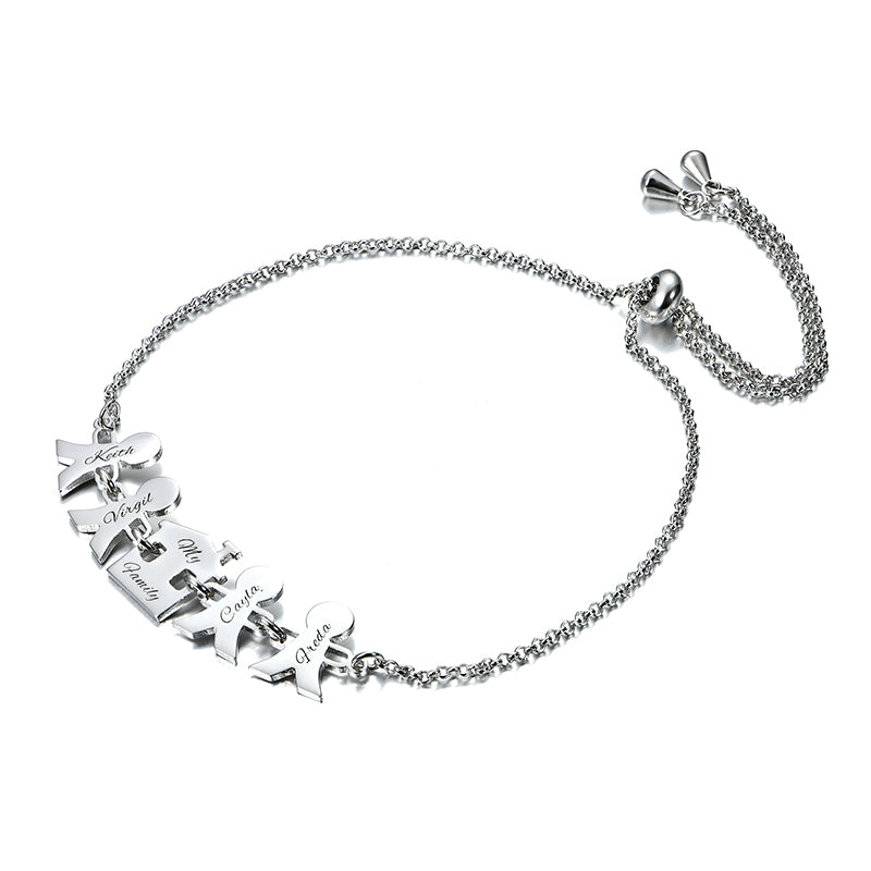 Gnoce "Harbour of Heart" Personalized Sterling Silver Engravable Bracelet_4