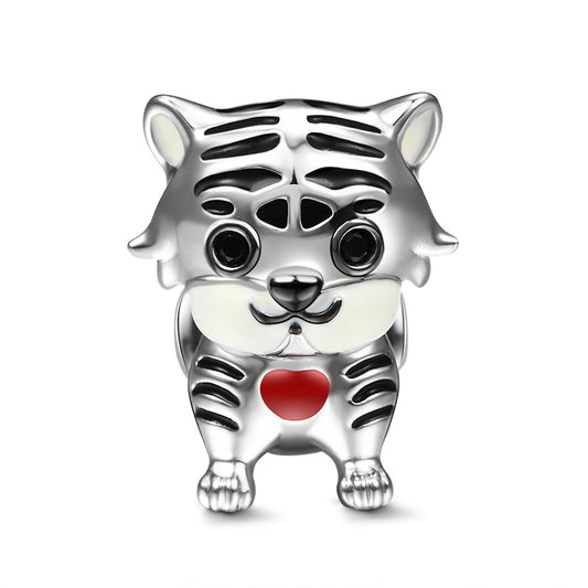 Gnoce "Confident And Exalted" 925 Sterling Silver Tiger Charm Bead_1