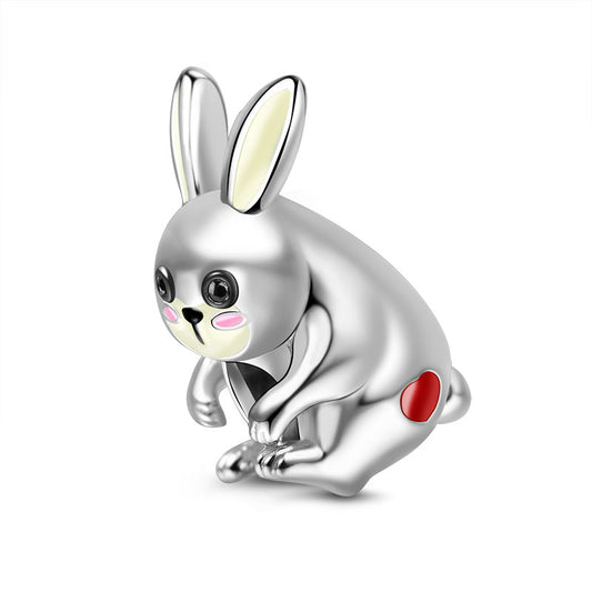 Gnoce "Lovely And Kind" 925 Sterling Silver Rabbit Charm Bead_1