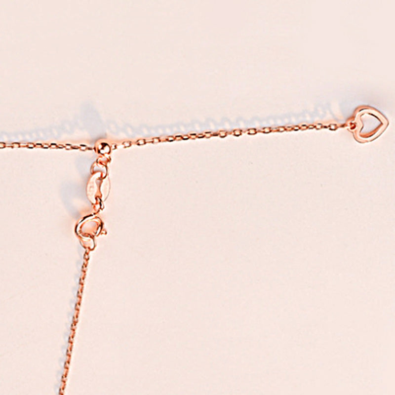Star Moon Necklace Rose Gold Plated 925 Sterling Silver_2