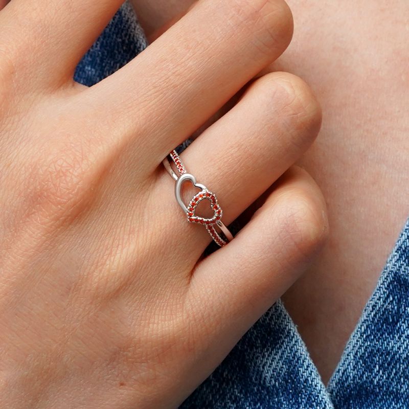 Anillo con dos corazones outlet
