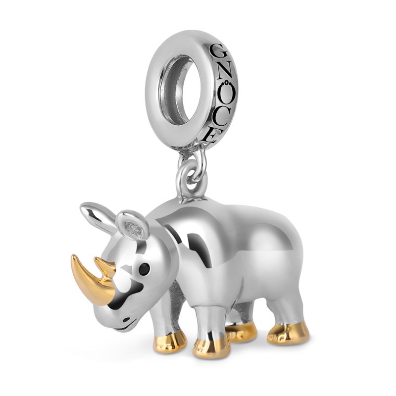 camello GNOCE Colgante de plata de ley con diseño de jirafa y rinoceronte de alpaca diseño de cebra 