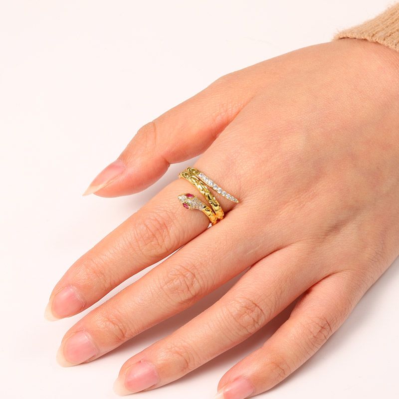 Anillo de Serpiente Oro gnoce.com.mx